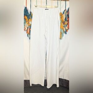 JULIA by LoveJ Women’s Wide-Leg Striped Pants – Size Small – White/Black